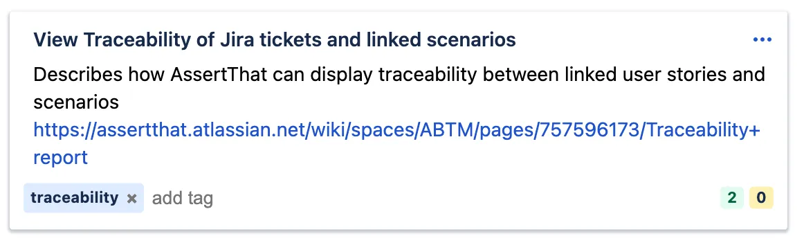 A screenshot demonstrating the use of links within a feature description field in our Jira Plugin. Links are highlighted and embedded within the text for enhanced project documentation.
